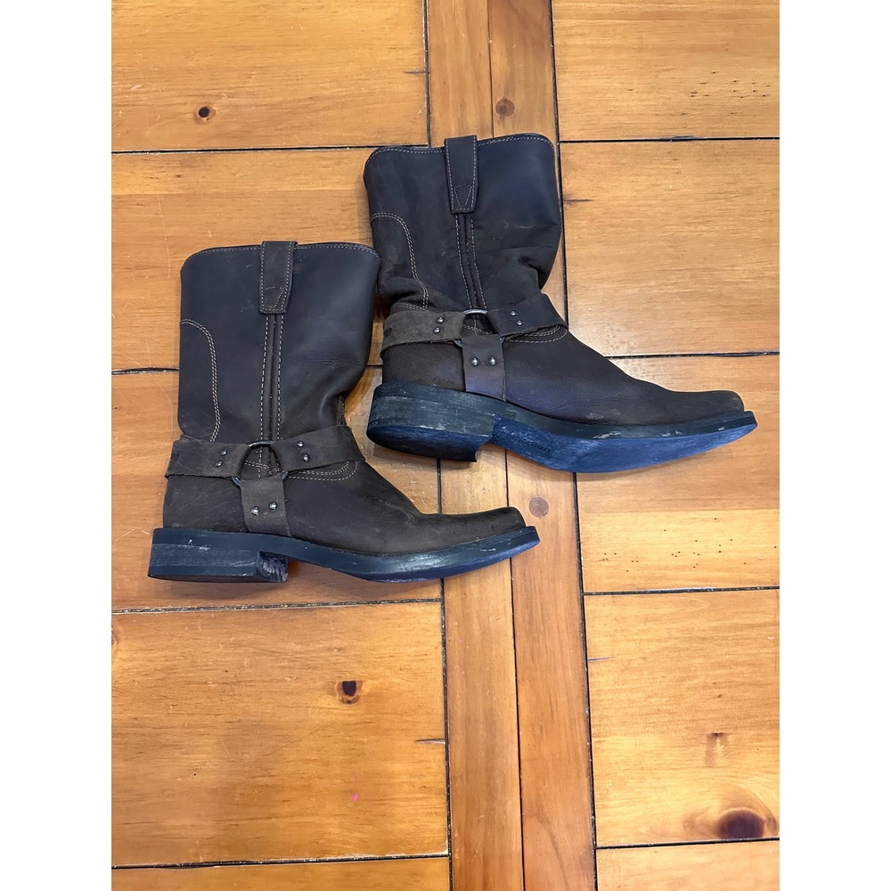 Durango Kids 8 Inch Harness Coffee Brown Leather Boots DBT0124 Size 5.5M